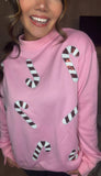 Pink Candy Cane Sweatshirt