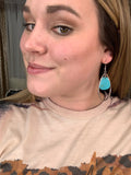 Silver Gemstone Hoop Earrings