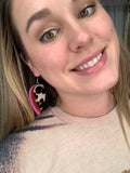 Genuine Leather Hair-On-Hide Stacked Earrings