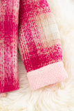 Kids Pink Plaid Luxe Shacket