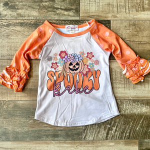 Kids Spooky Babe Raglan