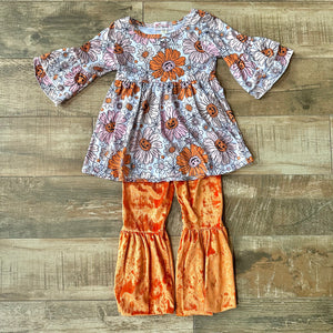 Kids Harvest Jack-O Pants Set