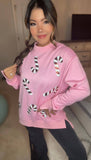 Pink Candy Cane Sweatshirt