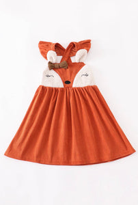 Kids Fox Corduroy Dress