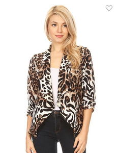 Leopard Stretch Blazer