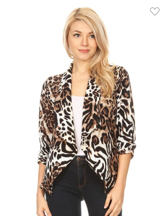 Leopard Stretch Blazer