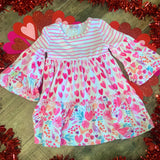 Pink Floral & Hearts Dress