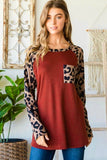 Rust Leopard Top