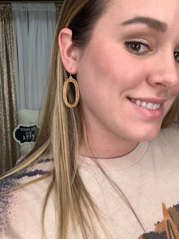 Oval Beaded Earrings