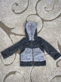 Kids Gray Teddy Bear Sherpa Jacket