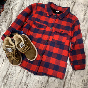 Kids Plaid Shacket