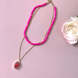 Pink Candy Layered Necklace